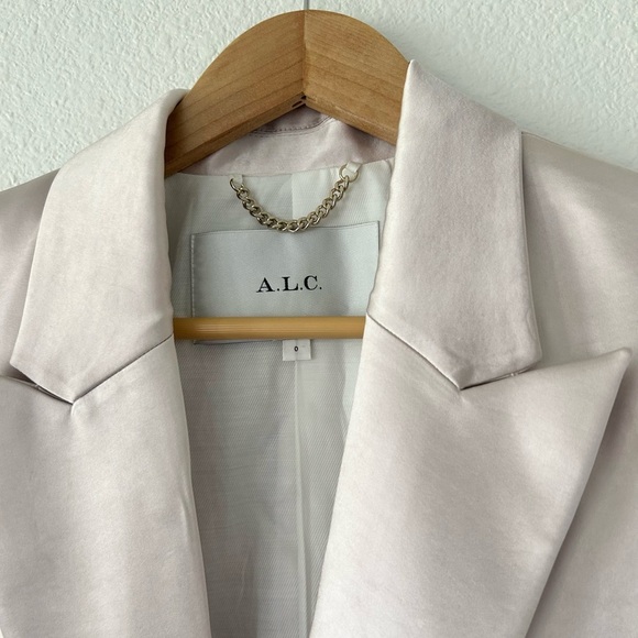 A.L.C. Bishop II Satin Blazer in Pink - Picture 5 of 8